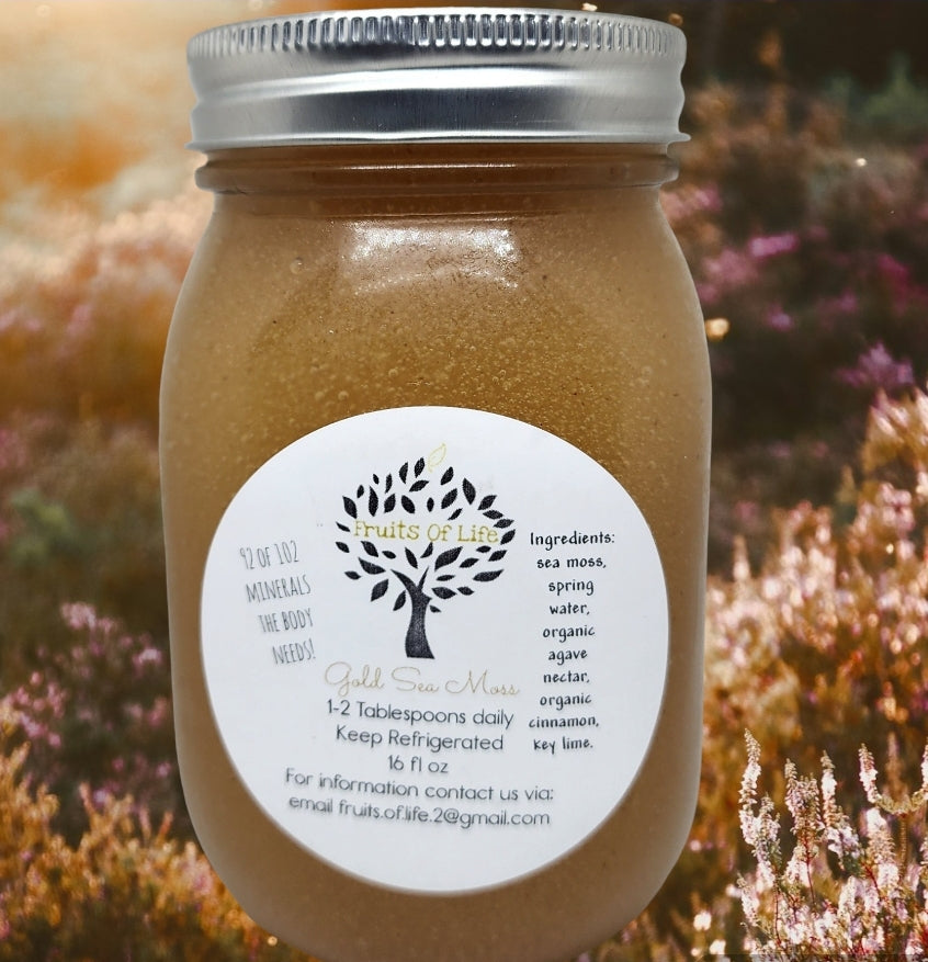 Gold Sea Moss Gel - Fruits of Life Gold Seamoss