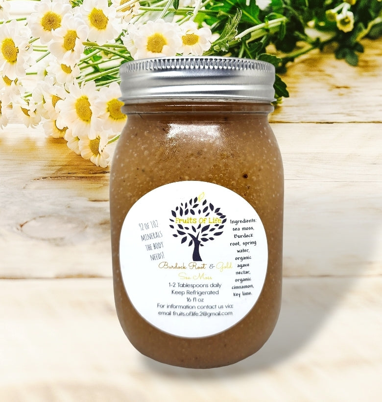 Burdock Root & Gold Sea Moss Gel - Fruits of Life