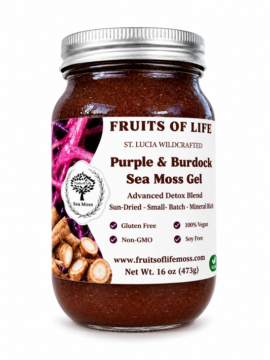 Fruits of Life Purple & Burdock Sea Moss Gel – 16 oz