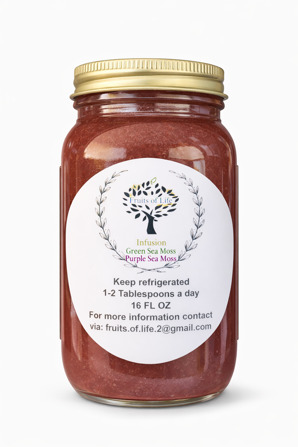 Fruits of Life Infusion Purple & Green Sea Moss Gel